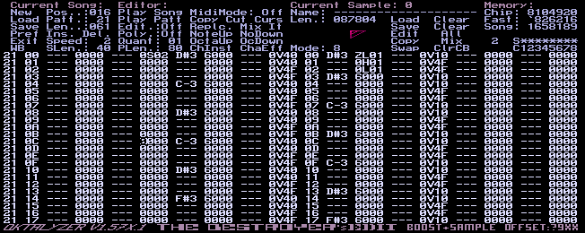 Full interface screenshot of OKTALYZER v1.57x: The Destroyer's edit
