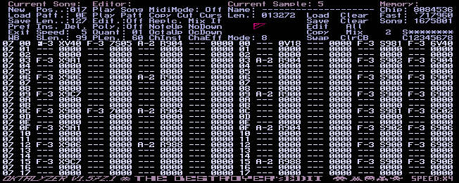 Full interface screenshot of OKTALYZER v1.57z: The Destroyer's edit